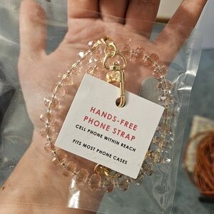 NWT Gold and Pink Phone Strap